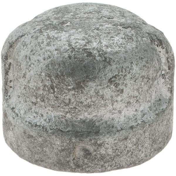 Value Collection - Size 1/4", Class 150, Malleable Iron Galvanized Pipe End Cap - 150 psi, Threaded End Connection - Exact Tool & Supply