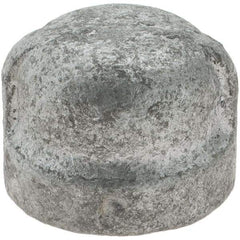 Value Collection - Size 1/4", Class 150, Malleable Iron Galvanized Pipe End Cap - 150 psi, Threaded End Connection - Exact Tool & Supply