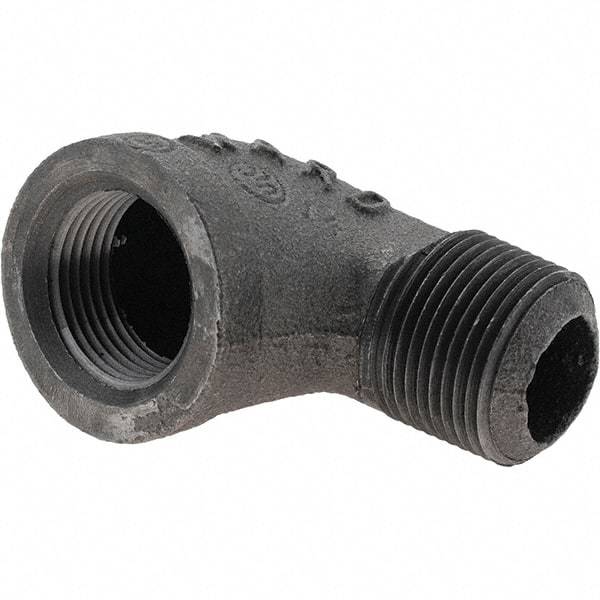 Value Collection - Size 3/4", Class 150, Malleable Iron Black Pipe 90° Street Elbow - 150 psi, Threaded End Connection - Exact Tool & Supply