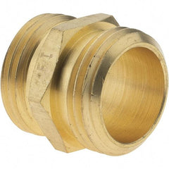 Value Collection - 3/4 Garden Hose Adapter - Brass, Male Hose to Male Hose Connector - Exact Tool & Supply