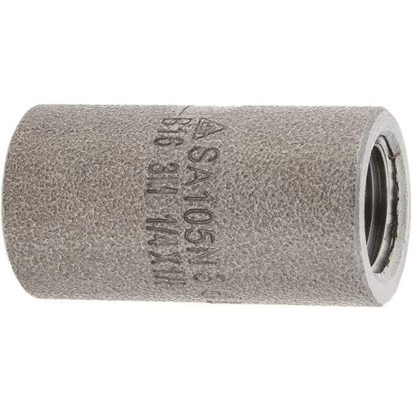 Value Collection - Size 1/4 x 1/8", Steel Black Pipe Reducing Coupling - 3,000 psi, Threaded (NPT) End Connection - Exact Tool & Supply