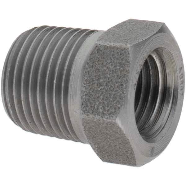 Value Collection - Size 3/8 x 1/4", Class 3,000, Forged Carbon Steel Black Pipe Bushing - NPT End Connection - Exact Tool & Supply