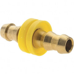 Value Collection - 3/8" ID 3/8 Barbed Push On Hose Splicer - Brass - Exact Tool & Supply