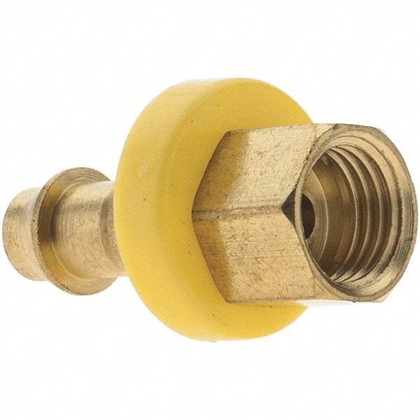 Value Collection - 1/4" ID 3/16 UNF Barbed Push On Inverted Female Rigid Fitting - Brass - Exact Tool & Supply