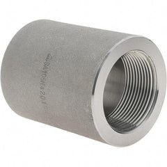Value Collection - Size 1-1/2", Class 3,000, Forged Carbon Steel Black Pipe Coupling - NPT End Connection - Exact Tool & Supply