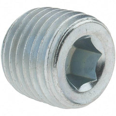 Value Collection - Class 150, 1/4" Galvanized Pipe Countersunk Hex Plug - Threaded, Malleable Iron - Exact Tool & Supply
