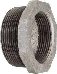 Value Collection - Size 1 x 1/4", Class 150, Malleable Iron Black Pipe Hex Bushing - 150 psi, Threaded End Connection - Exact Tool & Supply