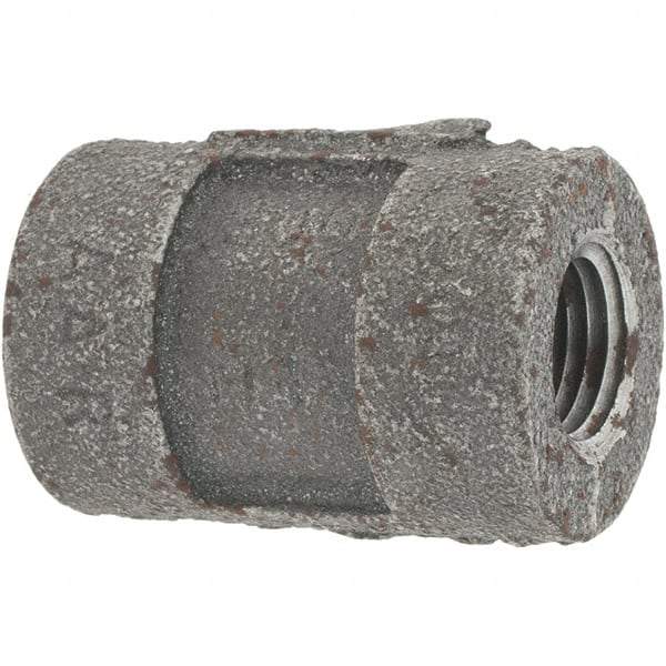 Value Collection - Size 1/4", Class 300, Malleable Iron Black Pipe Coupling - 300 psi, Threaded End Connection - Exact Tool & Supply