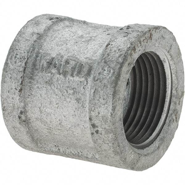 Value Collection - Class 150, 1" Galvanized Pipe Coupling (Right Hand) - Threaded, Malleable Iron - Exact Tool & Supply