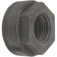 Value Collection - Size 2 x 1", Class 150, Malleable Iron Black Pipe Hex Bushing - 150 psi, Threaded End Connection - Exact Tool & Supply