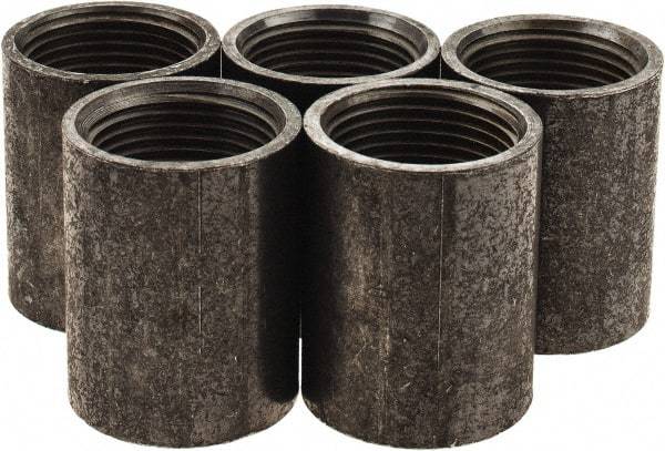 Value Collection - Size 1", Class 150, Malleable Iron Black Pipe Coupling - 150 psi, Threaded End Connection - Exact Tool & Supply