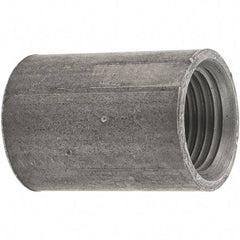 Value Collection - Size 1/2", Class 150, Malleable Iron Black Pipe Coupling - 150 psi, Threaded End Connection - Exact Tool & Supply