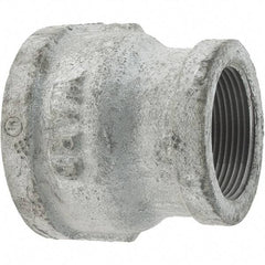 Value Collection - Class 150, 2 x 1-1/2" Galvanized Pipe Reducing Coupling - Threaded, Malleable Iron - Exact Tool & Supply