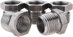 Value Collection - Size 1/2 x 3/8", Class 150, Steel Black Pipe Hex Bushing - 150 psi, Threaded End Connection - Exact Tool & Supply