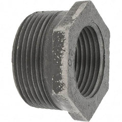 Value Collection - Size 1-1/4 x 1", Class 150, Malleable Iron Black Pipe Hex Bushing - 150 psi, Threaded End Connection - Exact Tool & Supply
