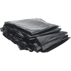 Value Collection - 1.5 mil Thick, Heavy-Duty Trash Bags - High-Density Polyethylene (HDPE), 40" Wide x 46" High, Black - Exact Tool & Supply