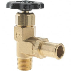 Parker - Hose I.D. x MNPTF End Connection Brass Truck Valve - 3.73" OAL - Exact Tool & Supply