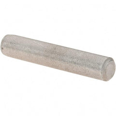 Value Collection - 3/16" Diam x 1" Pin Length Grade 8 Alloy Steel Standard Dowel Pin - C 50-58 Hardness, 7,200 Lb Breaking Strength, 1 Beveled & 1 Rounded End - Exact Tool & Supply
