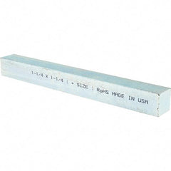 Value Collection - 12" Long x 1-1/2" High x 1-1/2" Wide, Zinc-Plated Oversized Key Stock - Cold Drawn Steel - Exact Tool & Supply