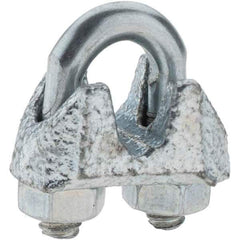Value Collection - 1/8" Wire Rope Clips - 10-24, Forged Steel, Electro Galvanized - Exact Tool & Supply