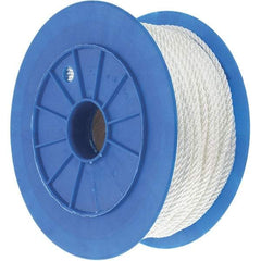 Value Collection - 600' Max Length Nylon Solid Braid Rope - 1/4" Diam, 124 Lb Capacity - Exact Tool & Supply