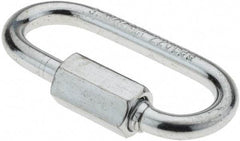 Value Collection - Zinc Plated Carbon Steel Quick Link - 1/8" Diameter, 220 Lb Load Limit - Exact Tool & Supply