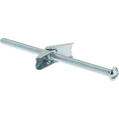 Value Collection - 1/4" Diam, 5" Long, Toggle Bolt Drywall & Hollow Wall Anchor - Steel, Use with Concrete/Masonry, Hollow Tile, Plaster & Wallboard - Exact Tool & Supply
