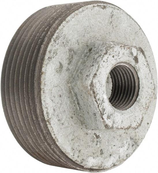 Value Collection - Class 150, 2-1/2 x 1/2" Galvanized Pipe Hex Bushing - Threaded, Malleable Iron - Exact Tool & Supply
