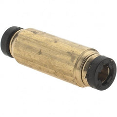 Parker - 5/32" Outside Diam, Metal Push-to-Connect Tube Union - 250 Max psi, Tube to Tube Connection, Buna-N O-Ring - Exact Tool & Supply