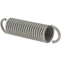 Value Collection - 11/32" OD, Steel Extension Spring - 15 Lb/In Rating - Exact Tool & Supply