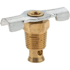 Value Collection - 1/8" Pipe, External Seat Drain Cock & Shutoff Valve - 1/8 Thread, 150 Max psi, 1-1/8" Long - Exact Tool & Supply