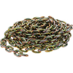 Value Collection - 5/16" Welded Transport Chain - 4,700 Lb Capacity, Grade 70, 25' Long, Yellow Chromate Finish - Exact Tool & Supply
