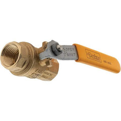 Parker - 1/2" Pipe, Bronze Full Port Ball Valve - NPT Ends, Lever Handle, 600 WOG, 150 WSP - Exact Tool & Supply