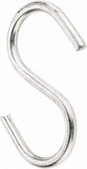 Value Collection - Carbon Steel Bright Zinc S-Hook - 0.148" Wire, 2-1/8" OAL - Exact Tool & Supply