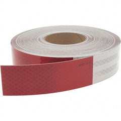 Value Collection - DOT Conspicuity Tape Color: Red and White Width (Inch): 2 - Exact Tool & Supply