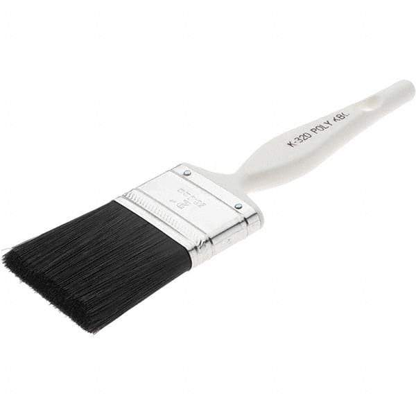 Value Collection - 2" Angled Nylon Varnish Brush - 2-1/2" Bristle Length, Plastic Handle - Exact Tool & Supply
