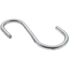 Value Collection - Trade Size 98, Carbon Steel Bright Zinc S-Hook - 0.187" Wire, 2-11/16" OAL - Exact Tool & Supply