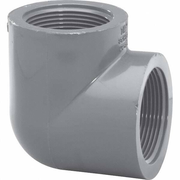 Value Collection - 1-1/2" PVC Plastic Pipe 90° Elbow - FIPT x FIPT End Connections - Exact Tool & Supply