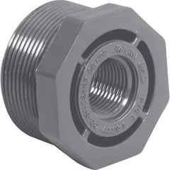 Value Collection - 1-1/2 x 1-1/4" PVC Plastic Pipe Bushing - MIPT x FIPT End Connections - Exact Tool & Supply