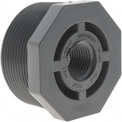 Value Collection - 2 x 1/2" PVC Plastic Pipe Reducer Bushing - MIPT x FIPT End Connections - Exact Tool & Supply