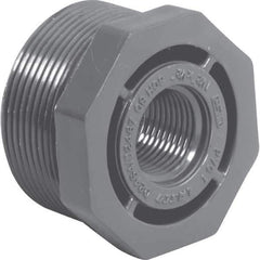 Value Collection - 1-1/2 x 1/2" PVC Plastic Pipe Bushing - MIPT x FIPT End Connections - Exact Tool & Supply