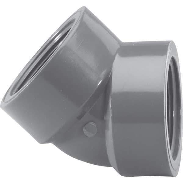 Value Collection - 1-1/2" PVC Plastic Pipe 45° Elbow - FIPT x FIPT End Connections - Exact Tool & Supply