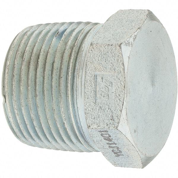 Value Collection - 1 Male Thread, Steel Industrial Pipe Hex Plug - MNPT - Exact Tool & Supply