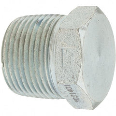 Value Collection - 1 Male Thread, Steel Industrial Pipe Hex Plug - MNPT - Exact Tool & Supply