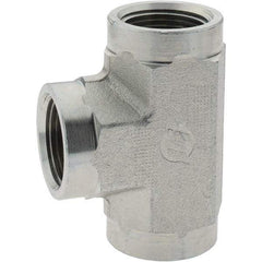 Value Collection - 3/4 x 3/4 x 3/4 Female Thread, Steel Industrial Pipe Tee - FNPT x FNPT x FNPT - Exact Tool & Supply