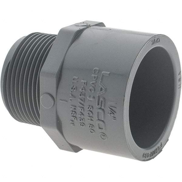 Value Collection - 1-1/4" CPVC Plastic Pipe Male Adapter - MIPT x Slip End Connections - Exact Tool & Supply