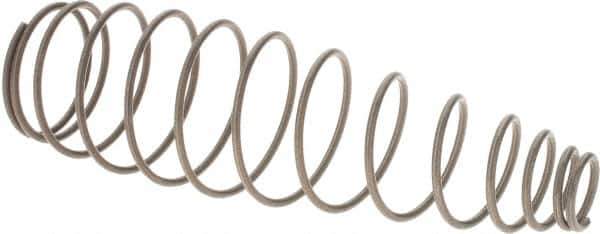 Value Collection - 1-1/16" OD, 0.051" Wire, Compression Spring - 1.2 Lb Spring Rating, Spring Steel - Exact Tool & Supply