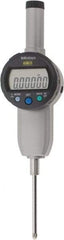 Mitutoyo - 0 to 2" Range, 0.00005" Graduation, Electronic Drop Indicator - Flat Back, Accurate to 0.0002", English & Metric System, LCD Display - Exact Tool & Supply