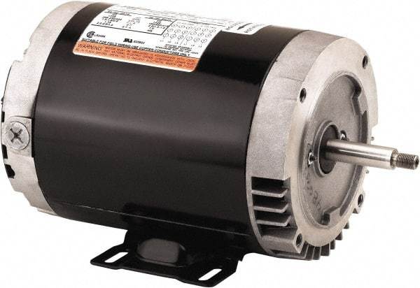 US Motors - 3/4 hp, ODP Enclosure, No Thermal Protection, 3,530 RPM, 208-230/460 Volt, 60 Hz, Three Phase Standard Efficient Motor - Size 143 Frame, Rigid Mount, 1 Speed, Ball Bearings, 2.7-2.8/1.4 Full Load Amps, F Class Insulation, CCW Lead End - Exact Tool & Supply