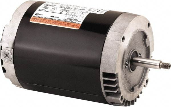 US Motors - 1 hp, ODP Enclosure, No Thermal Protection, 3,450 RPM, 208-230/460 & 190/380 Volt, 60 Hz, Three Phase Standard Efficient Motor - Size 56 Frame, C-Face Mount, 1 Speed, Ball Bearings, 3.6-3.8/1.9 Full Load Amps, B Class Insulation, CCW Lead End - Exact Tool & Supply